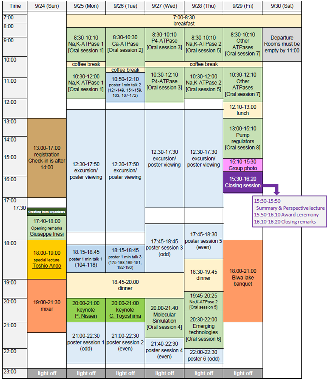 Timetable