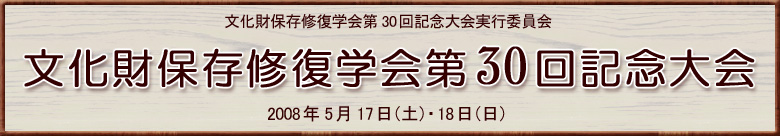 文化財保存修復学会第30回記念大会